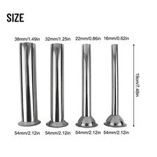 4Pcs Stainless Steel Sausage Stuffer Filling Tubes Funnels Nozzles Spare Parts
