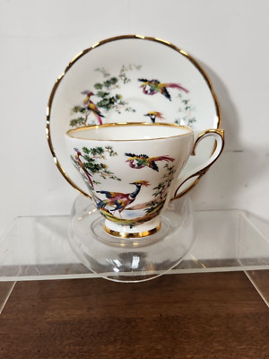 ROYAL ARDALT BIRD OF PARADISE TEACUP & SAUCER SET