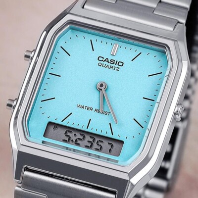 CASIO Watch ORIGINAL AQ-230A-2A2MQ Retro Vintage Digital CASIO Watch ORIGINAL AQ-230A-2A2MQ Retro Vintage Digital
