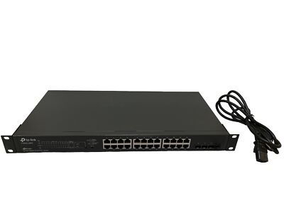TP-LINK JetStream 24-Port Gigabit Smart PoE+ Switch with 4 SFP Slots