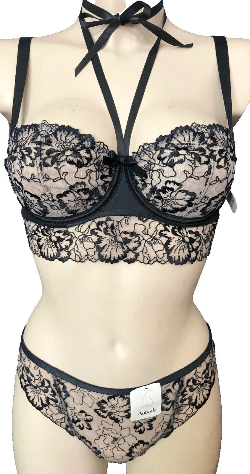 AUBADE Reverie Mailicieuse 3pcs Set Bra EU/DE 70D UK32D + 2x Slips 36 OVP 285€ image 4