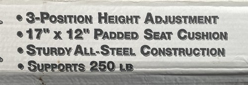 Keyboard Bench BX-10 Padded Seat, 3 position height, all steel, supports 250 lbs - Imagen 6 de 6