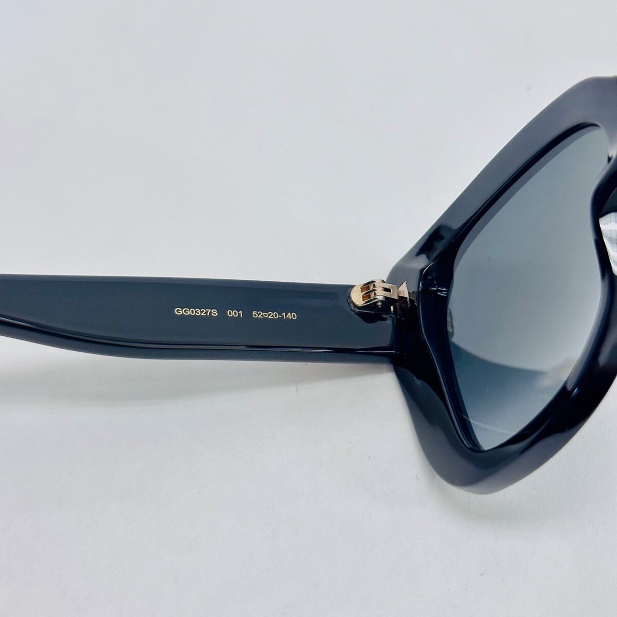 GUCCI 0327 Black GG Logo Butterfly Classic Authentic Cat GUCCI 0327 Black GG Logo Butterfly Classic Authentic Cat