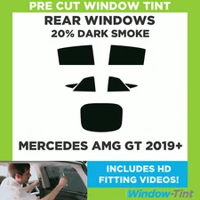 For Mercedes AMG GT 2019+ Pre Cut Window Tint Kit 20% Dark Rear Car Tinting Film