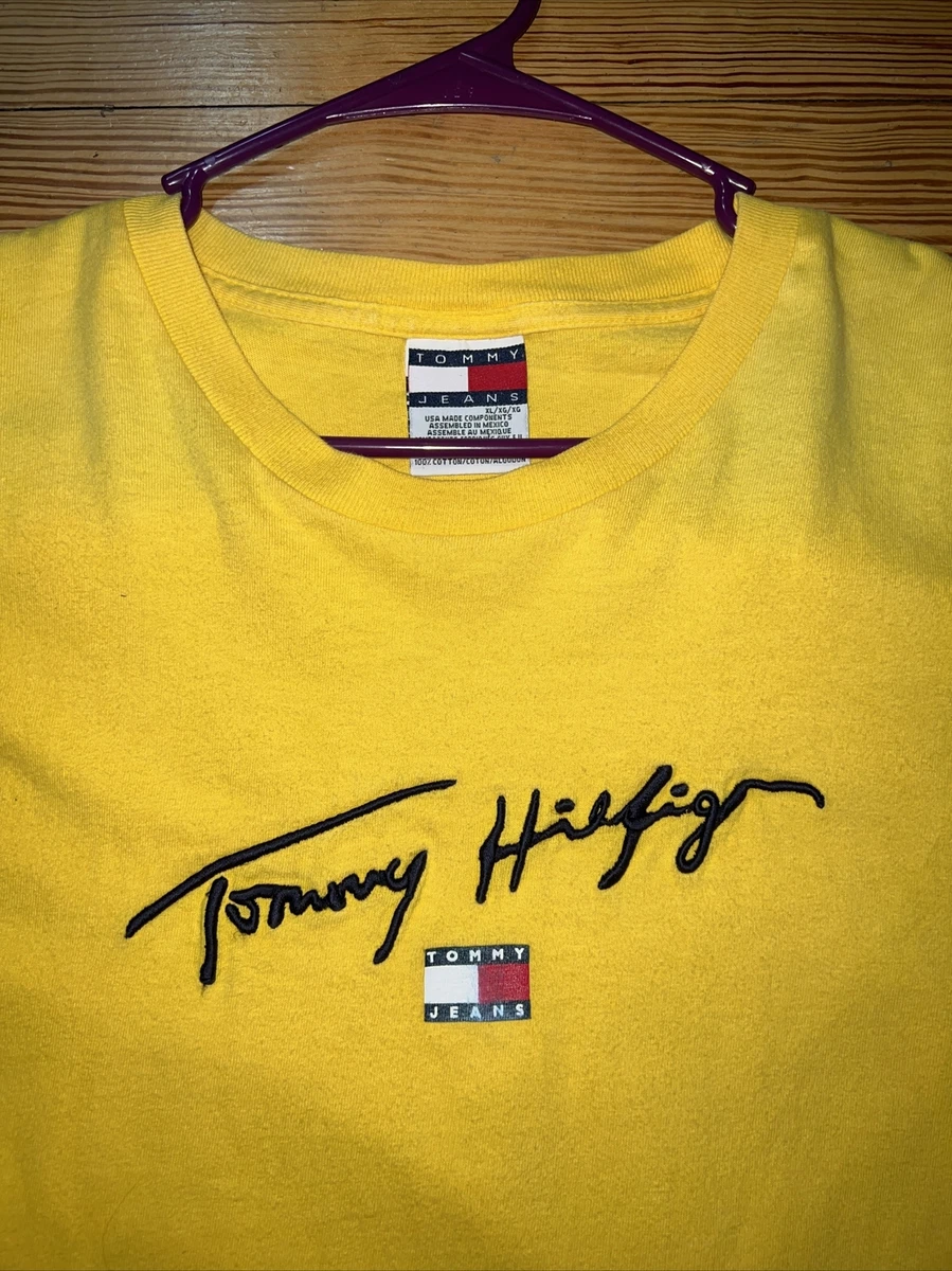 Tommy jeans shirt yellow hotsell