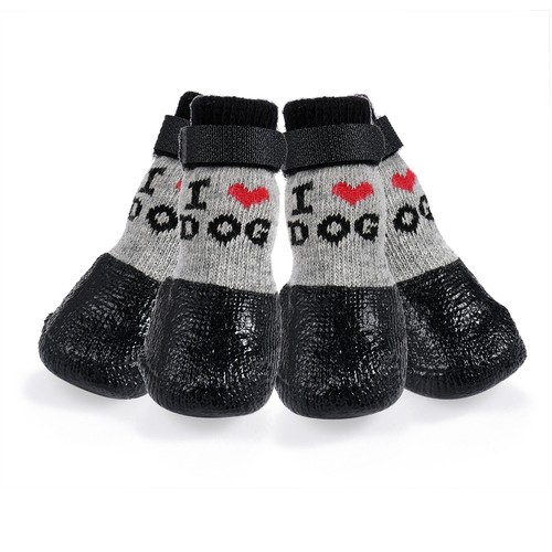 4pcs Dog Socks Anti-Slip Paw Protector with Adjustable Straps Waterproof Outdoor - Picture 21 of 26