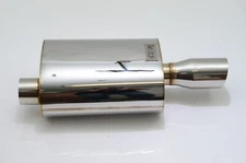 1320 long offset muffler stainless steel universal 3" inlet 3.5" outlet V2