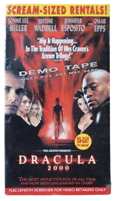 New Sealed Dracula 2000 VHS CRAVEN, FULL LENGTH DEMO Promo Screener Horror MOVIE