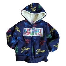 Youth Marvel Superhero Long Sleeve Zip Up Fleece Jacket 3T