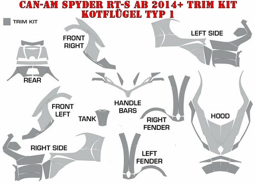 AMR RACING DÉCOR GRAPHIC KIT CAN-AM SPYDER RT / RTS WORLD WAS 2 WW2 TRIM KIT B - Imagen 6 de 7