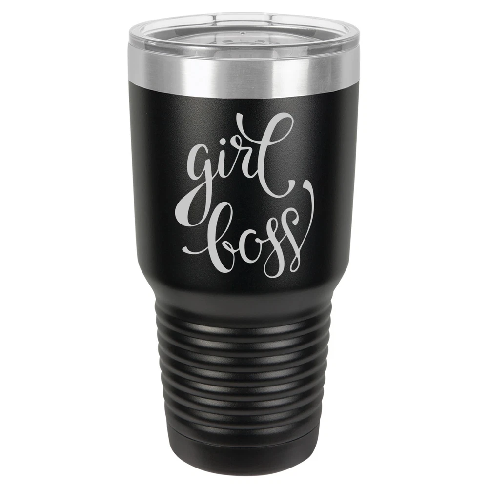 Tumbler 20oz 30oz Travel Mug Cup Vacuum Insulated Stainless Steel Girl Boss
