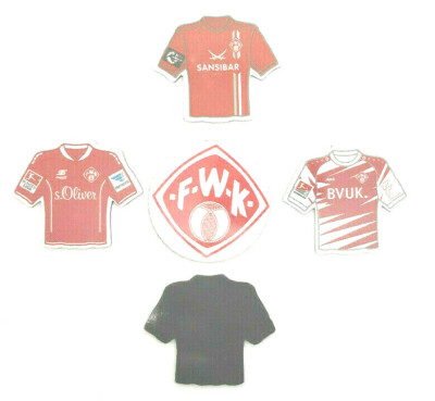 Würzburger Kickers Trikot Magnet versch. Saisons Fussball Bundesliga AMBALLCOM