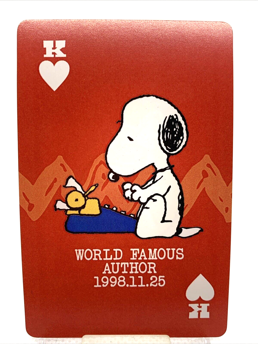 Snoopy 75th Anniversary Playing Cards ”Heart-King” Snoopy Town