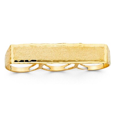 14K Yellow Gold Finger Men's Ring