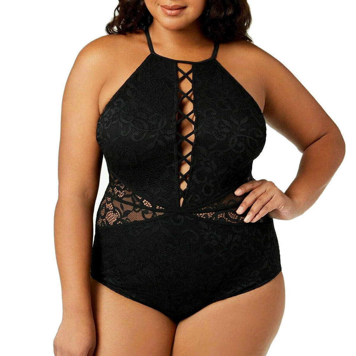 Black lace bathing best sale suit