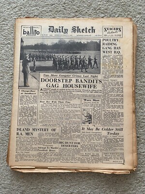 Daily Sketch Newspaper 1945 December 10th Sandhurst Nuremberg ORIGINAL