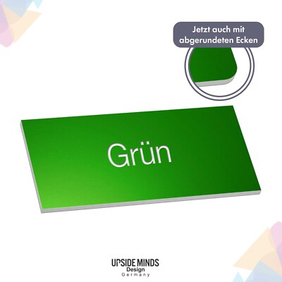 Namensschild selbstklebend - 12 versch. Farben - Türschild / Briefkastenschild
