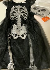    Hyde  EEK Girls' Size Large 10/12 Skeleton Dress Full Costume   
