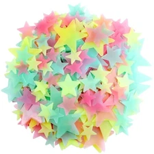 Outus 498 Pieces Glow in The Dark Stars Luminous Fluorescent Plastic Ceiling ...