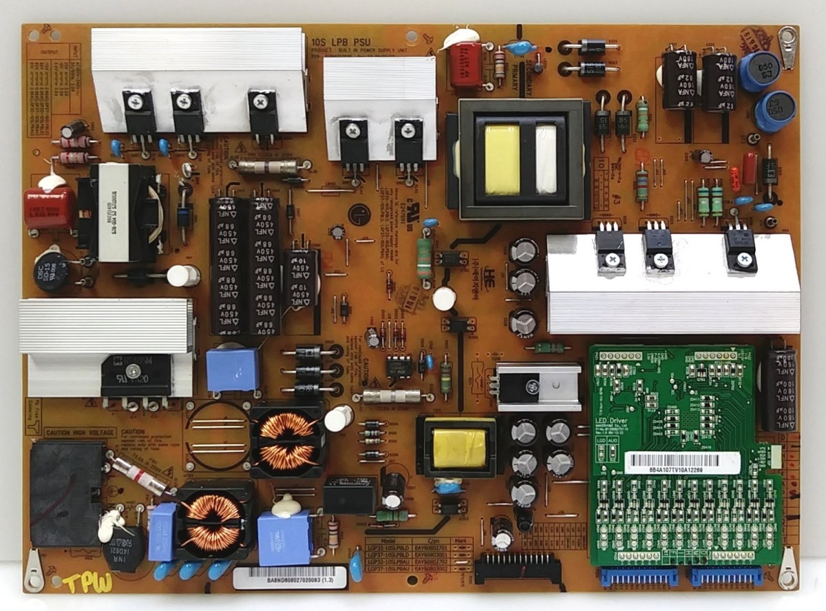 Carte D'alimentation LG (Power Supply) EAY60800201 / PSPU-J807A Pour TV 50PS60-UA - Occasion