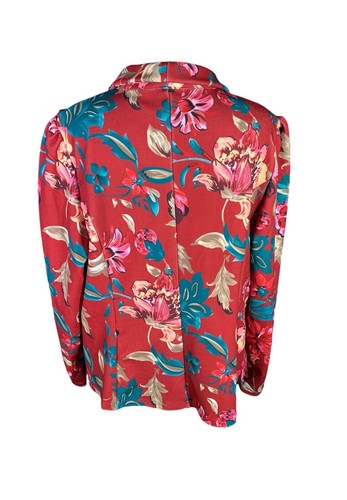 Rust Red Mix Jacket Size 24 (4XL) Floral Stretch Smart Cruise Plus Curve NEW NWO - Picture 22 of 24