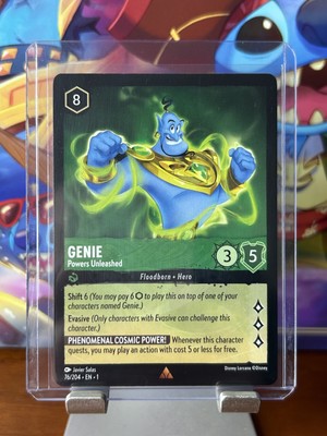  Genie Powers Unleashed 76/204 Rare Karte Disney Lorcana TCG The First Chapter