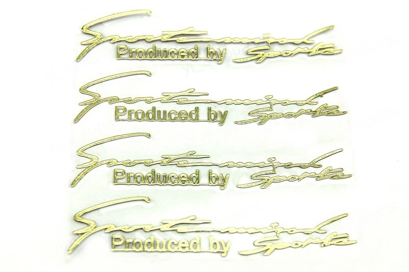 4X Calcomanías adhesivas para manija de puerta Sport Mind auto carreras 3,5" doradas como metálicas Foto 2 de 2