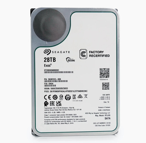 WHOLESALE Seagate Exos 28TB 7.2K RPM SATA 6Gb/s 3.5" HDD - ST28000NM000C