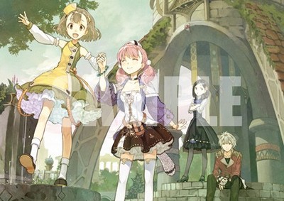 y24 Tapestry Lucille Esca Marion Illustration PS3 Atelier Famitsu Dx Pack