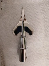 Silver Chrome Army Spear Finial Topper Indoor Flagpole Durable Formal Ceremony