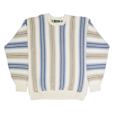 JANTZEN Herren Pullover gemustert creme gestreift eng Strick L