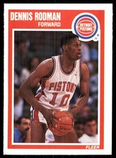 Dennis Rodman 1989-90 Fleer #49 Pistons NBA READ FREE SHIPPING AutographDen