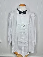 NWT Neil Allyn Wing Collar Tuxedo Shirt White - Mens 3XL 34/35 - Bow Tie