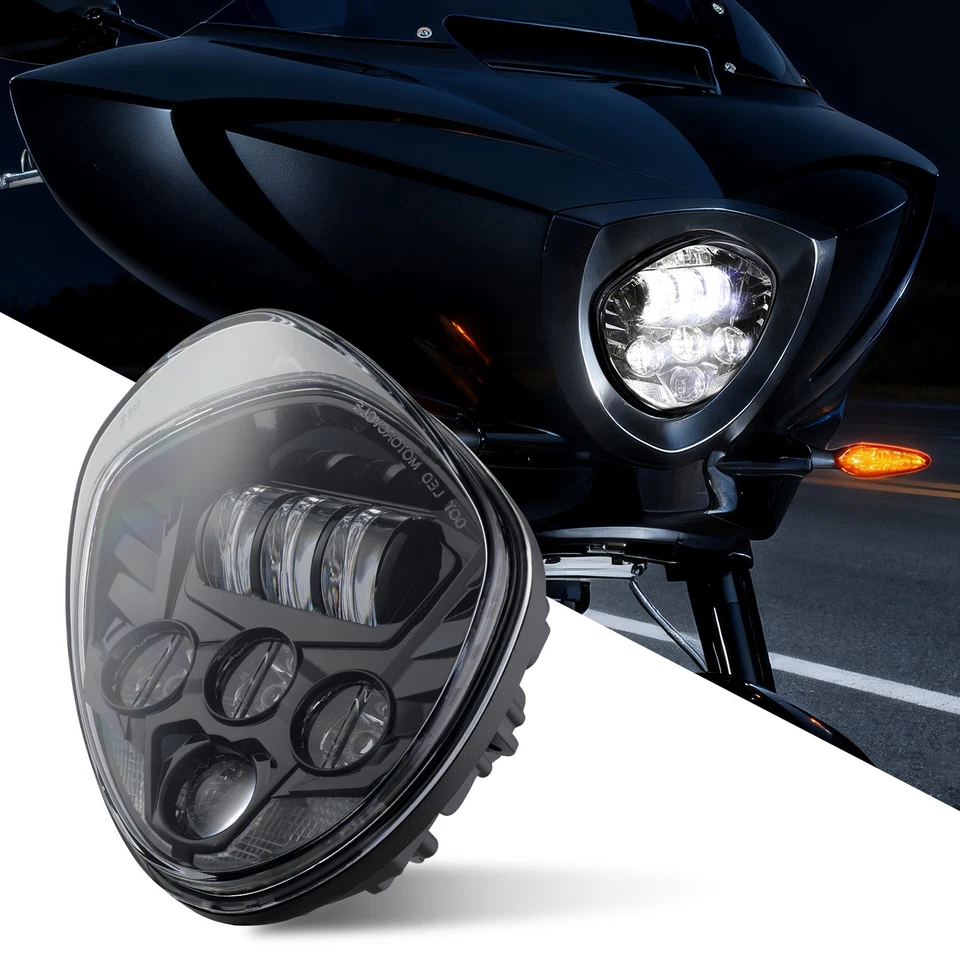 LED Headlight DRL Hi/Lo+ 2x 4.5" Passing Fog Light 6000K For Victory Crossroads - Image 4 of 4