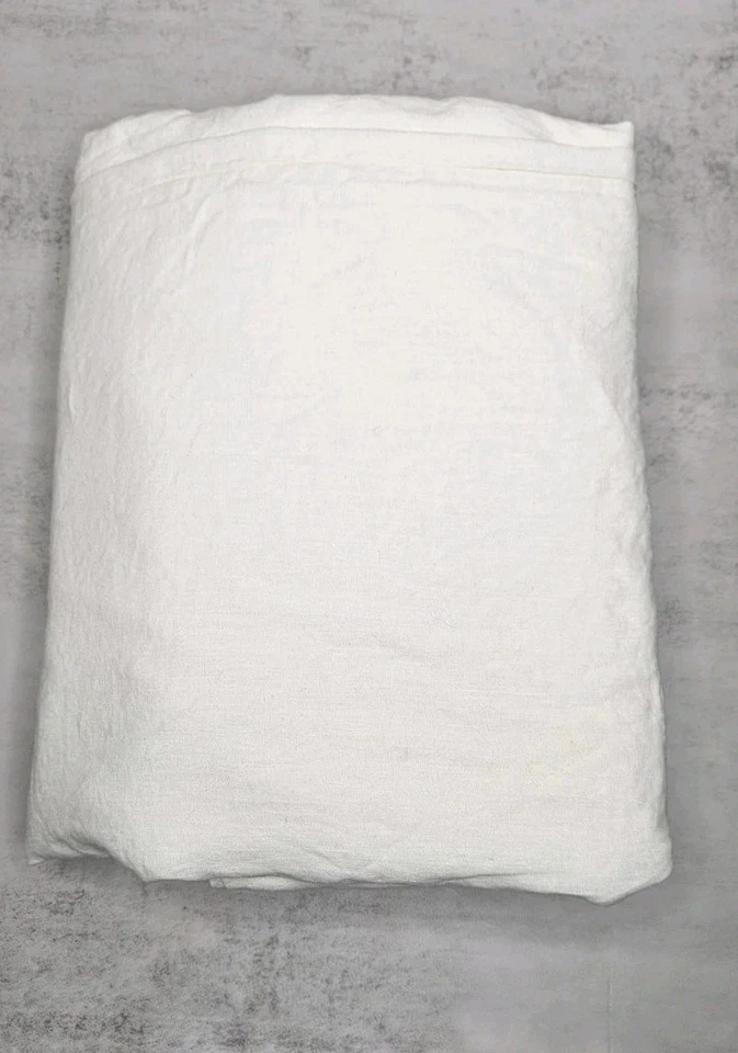 Funda nórdica de lino europeo blanco Quince. Talla Completa/Reina Foto 4 de 4