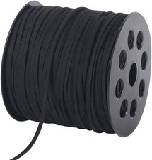 2.6Mm Suede Cord, 100 Yards Flat Faux Leather Cord String for Necklaces, Bracele