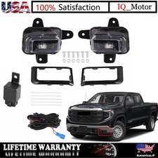 For 2022 2023 2024 Gmc Sierra 1500 Led Fog Lights Set With Switch Wires Bezel