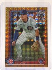 2025 Topps Chrome Update Series - RC Matt Shaw Gold Geometric Refractor /50 (RC)