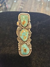 Vintage Turquoise Sterling Silver Ring One of the biggest out there