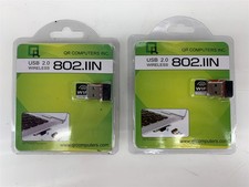 Lot of 2 - QR Computers RTL8188 802.11n USB 2.0 WiFi Wireless Adapter 802.IIN