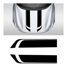 Universal Car Hood Decal Sticker Black Racing Stripe Vinyl Body Graphics