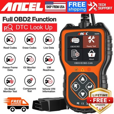 ANCEL AS200 OBD2 Scanner Code Reader Engine Transmission Check Diagnostic Tool