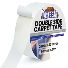 TAPEBEAR Carpet Tape Double Sided 2Inch x 30Yards, Heavy Duty Rug Gripper Ant...