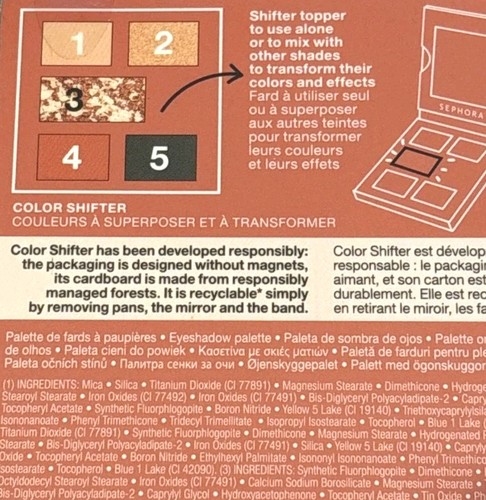 SEPHORA Color Shifter BRONZE VISION Mini Eyeshadow Palette 5 Shades NEW SEALED - Picture 4 of 6