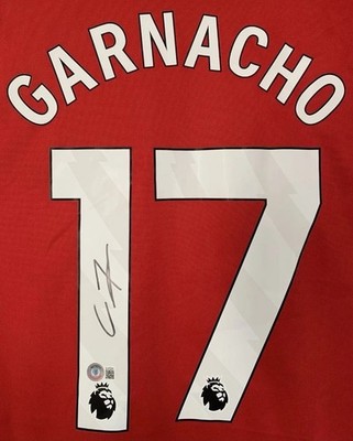 Alejandro Garnacho Signed MU 2023/24 Home Jersey Autographed Shirt