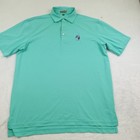 Peter Millar Polo Shirt Mens Large Teal Summer Comfort Golf Pablo Creek Logo