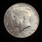 40% Silver 1966 Kennedy Half Dollar - 08-46