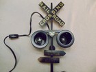 Railroad Crossing Signal Lamp with New York and Miami Station Signs, Adjustable — photo 4