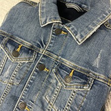 Abercrombie Kids Denim Jacket Size 7/8 Fleece Lined Jean Jacket