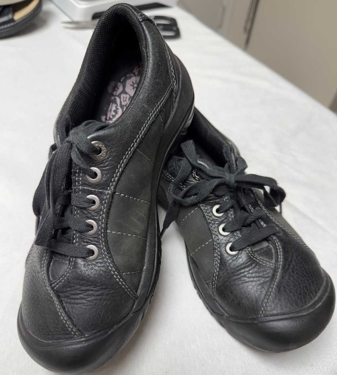 Scarpe comode stringate Keen donna Presidio in pelle nera taglia 6 5 W